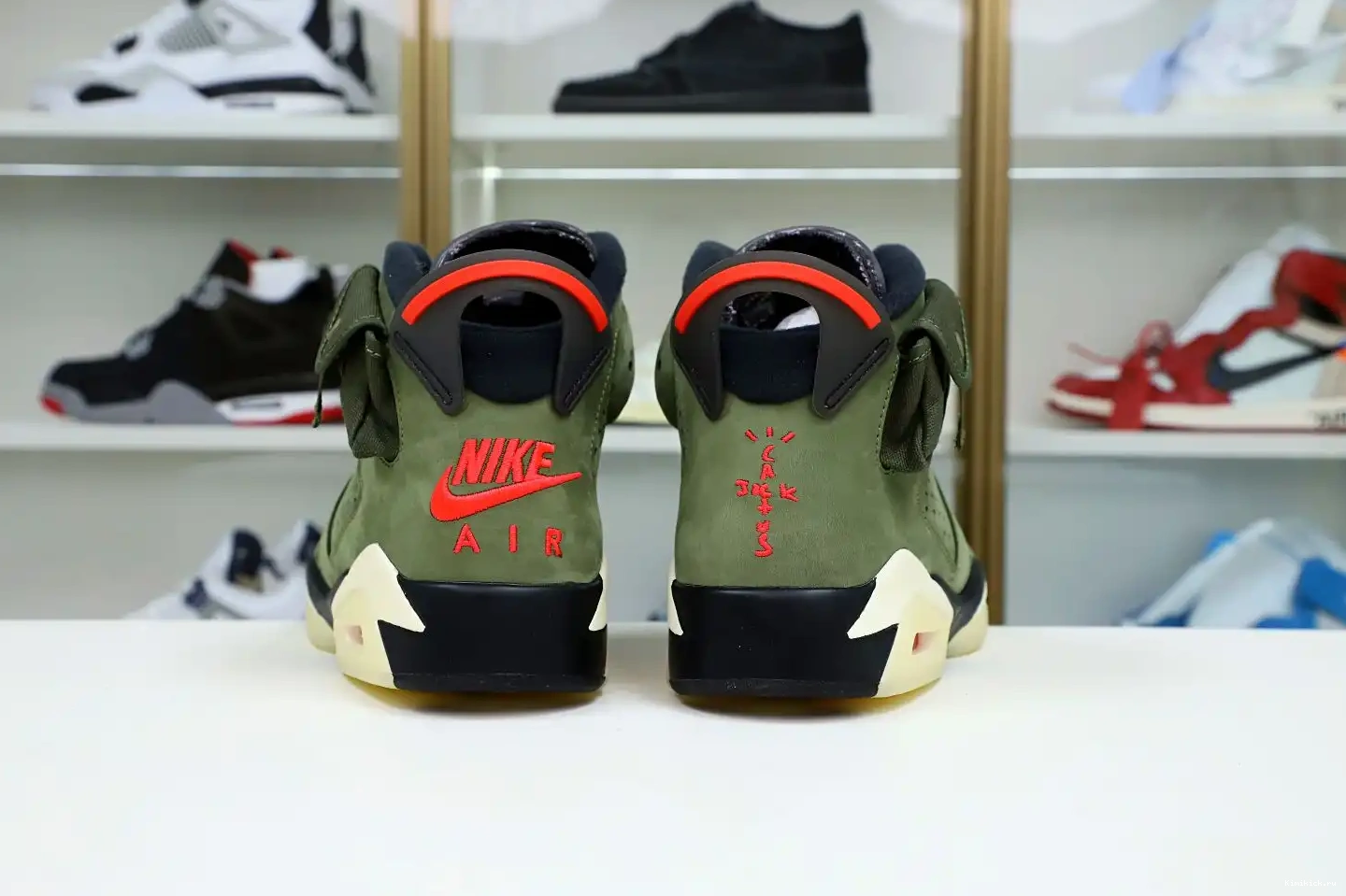 Kimikick TRAVIS RETRO JORDAN X AIR SCOTT 6 'OLIVE' 0521